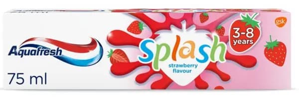 Aquafresh Splash Strawberry Flavour Kids Toothpaste 75ml