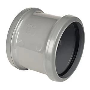 FloPlast SP105G Double Socket Coupling - Grey 110mm