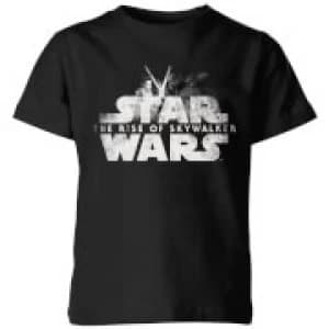 Star Wars The Rise Of Skywalker Rey + Kylo Battle Kids T-Shirt - Black - 11-12 Years