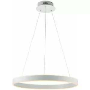 Loops - Ceiling Pendant Light Matt White & Frosted Acrylic 43W LED Bulb Included