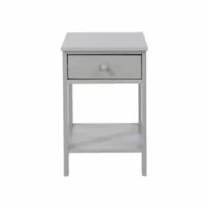 Options Grey Shaker 1 Drawer Petite Bedside Cabinet Grey