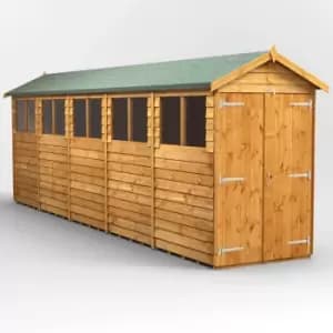 20X4 Power Overlap Apex Double Door Shed