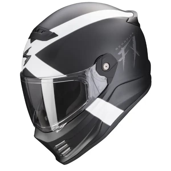 Scorpion Covert FX Gallus Matt Black-White Full Face Helmet 2XL