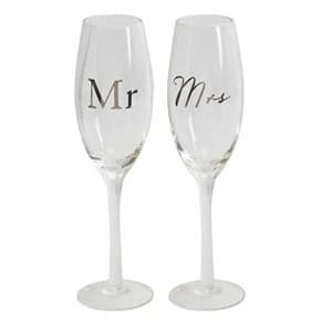 Amore By Juliana Champagne Flute Set - Mr & Mrs