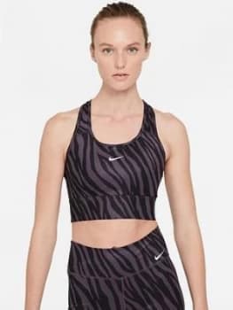 Nike Medium Support Swoosh Bra - Zebra Print