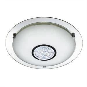Integrated LED Bathroom Flush Ceiling Chrome, Mirror IP44
