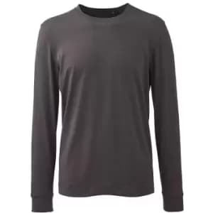 Anthem Mens Long-Sleeved T-Shirt (M) (Charcoal Grey)
