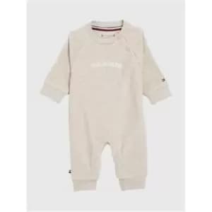 Tommy Hilfiger Baby Curved Monotype Coverall - Beige