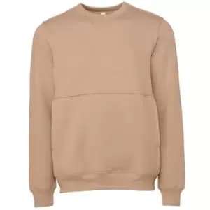 Bella + Canvas Unisex Adult Raw Seam Sweatshirt (L) (Oatmeal Grey Heather)