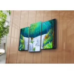 3PATK-23 Multicolor Decorative Canvas Painting (3 Pieces)