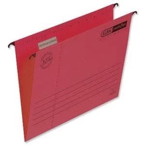 Elba Verticflex Foolscap Ultimate Suspension File Manilla 240gsm 15mm V Base Red Pack of 25