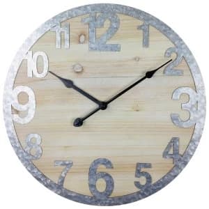 Wooden Wall Clock with Zink Numbers 40cm