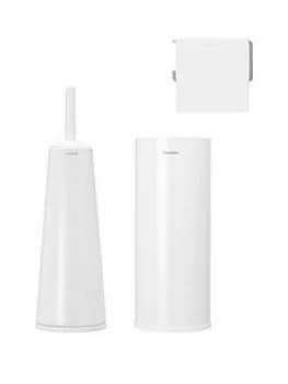 Brabantia White 3 Piece Toilet Accessory