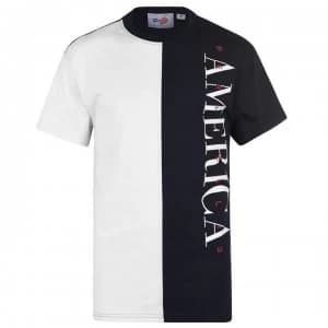 Perry Ellis Split Logo T-Shirt - Navy