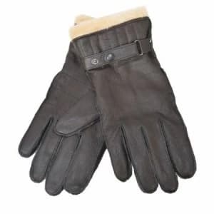Barbour Mens Leather Utility Glove Brown Large