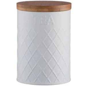 Ravenhead Typhoon Embossed Tea Storage Canister - White