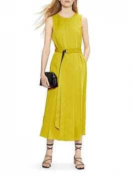 Ted Baker Pleana Midi Pleat Dress - Yellow , Yellow, Size 1=8, Women