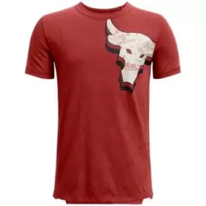 Under Armour Project Rock T Shirt Junior Boys - Red