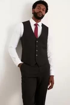 Plus Tailored Fit Black Essential Waistcoat