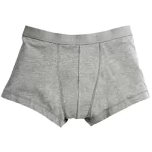 Fruit Of The Loom Mens Classic Shorty Cotton Rich Boxer Shorts (Pack Of 2) (M) (Light Grey Marl)