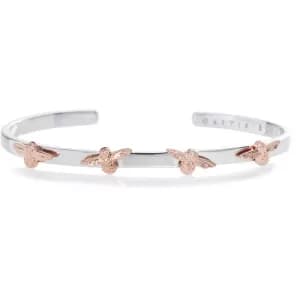 Ladies Olivia Burton Silver Plated 3D Bee Bangle OBJ16AMB59