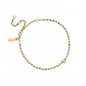 Gold And Silver Inset Star Anklet GMANSTAR