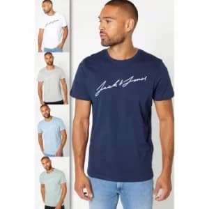 Pack of 5 Jack and Jones Script T-Shirts