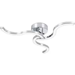 Bezier Integrated LED Semi Flush Light Chrome