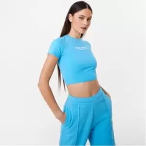 Jack Wills Blurred Logo Baby Tee - Blue