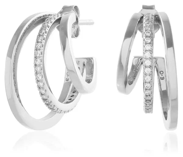 Olivia Burton OBJCOE246 Classic Multi Loop Hoops Silver Jewellery