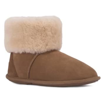 Just Sheepskin Albery Slipper Boot - Chestnut