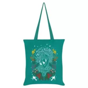 Grindstore Protect Mother Earth Tote Bag (One Size) (Emerald Green/White)