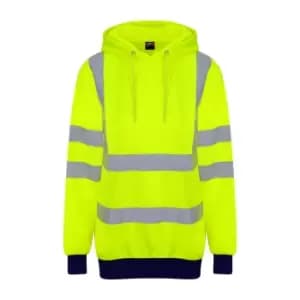 Pro RTX High Visibility Unisex Adults Reflective Hoodie (L) (Yellow/Navy)