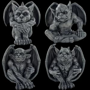 Gargoyle Set of 4 Figures H12.8cm