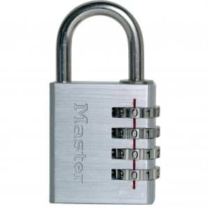 Masterlock Aluminium Combination Padlock 40mm Black Standard
