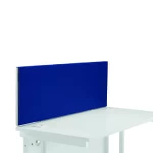 Jemini Straight Desk Screen 1400x25x400mm Blue with White Trim KF90503