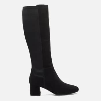 Clarks Womens Sheer 55 Hi Suede Heeled Knee High Boots - Black - UK 4