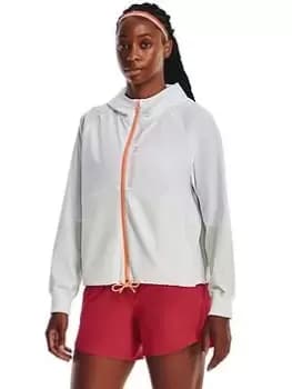 Under Armour Woven Full Zip Jacket, White/Multi Size M Women