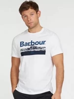 Barbour Isle Graphic T-Shirt, White Size M Men