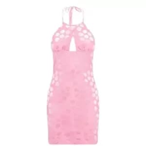 Daisy Street Halter Neck Dress - Pink