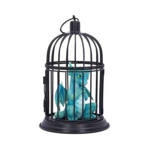 Turquoise Pet Caged Dragon Ornament