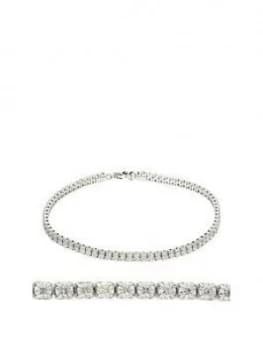 Moissanite 9Ct White Gold 2.5Ct Stone Tennis Bracelet