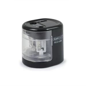 Rapesco PS12-USB Automatic USB/Battery Pencil Sharpener BK