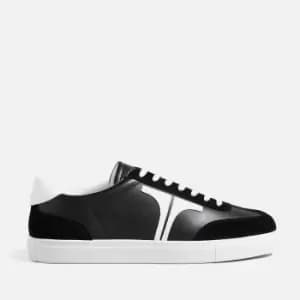 Ted Baker Mens Robbert Suede/Leather Low Top Trainers - Black - UK 10