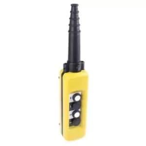 Schneider Electric 4 Button Push Button Pendant Station - 4NO, Harmony XACA, 4 Cutouts, Black, White, Down Arrow, Left