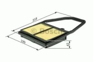 Bosch 1457433322 Air Filter Insert S3322