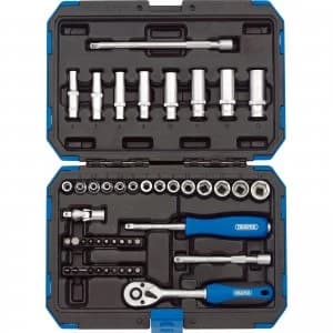 Draper 47 Piece 1/4" Drive Hex Socket Set Metric 1/4"
