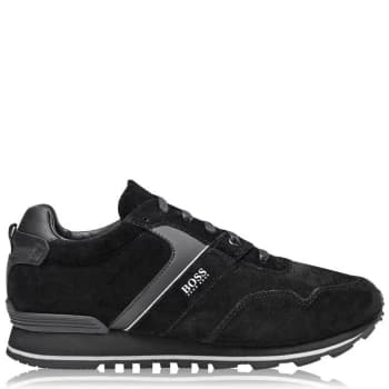 BOSS Parkour Suede Run Trainers - Black