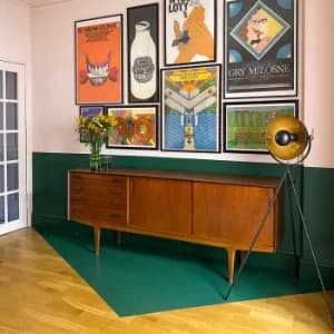 Morpho Tripod Floor Lamp with Gold Inner Shade