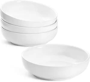 Waterside Set Of 4 Large Rimmed Pasta Bowls